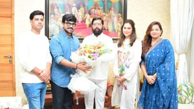 Ram Charan and Upasana Kamineni Konidela Meet Maharashtra CM Eknath Shinde in Mumbai (View Pics)