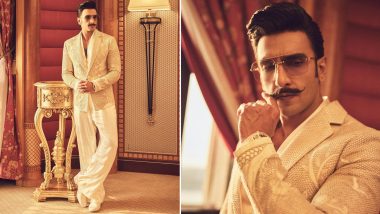 Ranveer Singh's Stylish Charm Shines in Off-White Embroidered Blazer and Pants (View Pics)