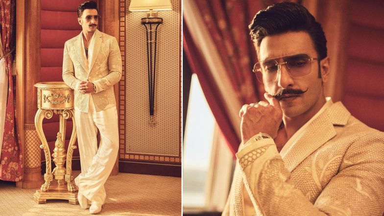 Ranveer Singh's Stylish Charm Shines in Off-White Embroidered Blazer and Pants (View Pics)