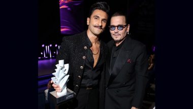 Red Sea International Film Festival 2023: Ranveer Singh's Stylish Black Attire Shines in Photo Moment With Johnny Depp; Applauds Him as the 'Master of Transformation' (Watch Video)