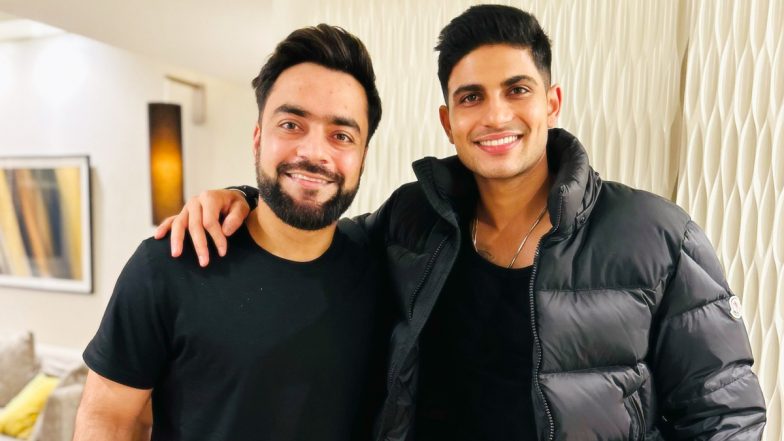 ‘Thank You for Stopping by Captain Sahab’ Rashid Khan Meets Shubman Gill, Afghanistan Star Shares Picture With New Gujarat Titans Skipper for IPL 2024