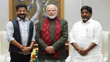Telangana CM Revanth Reddy, Deputy CM Bhatti Vikramarka Mallu Meet PM Narendra Modi; Discuss Pending Projects in State (See Pics)