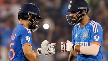 IND vs AUS 4th T20I 2023 Innings Update: Ben Dwarshuis Takes Three Wickets As Australia Restrict India to 174/9 Despite Rinku Singh, Jitesh Sharma Knocks