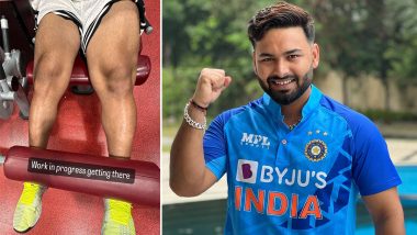 ‘Work in Progress…’ Rishabh Pant Shares Workout Picture from Gym Session as He Prepares to Gain Fitness Ahead of IPL 2024 (See Instagram Story)