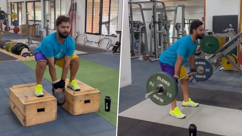 ‘Bouncing Back With Every Rep’ Rishabh Pant Shares Video of His Intense Gym Workout Ahead of IPL 2024 Comeback