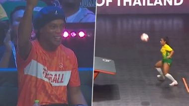 Ronaldinho In Awe! Ex-Footballer's Elated Reaction While Watching World Teqball Championship 2023 Women's Single Final Goes Viral (Watch Video)