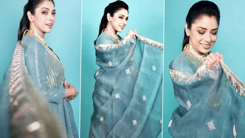 Rupali Ganguly Exudes Elegance in Powder Blue Salwar Suit; Check Out Anupamaa Actress' Gorg Pics!