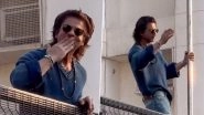 Shah Rukh Khan Extends Greetings to Fans Outside Mannat Amid Dunki Success (Watch Video)