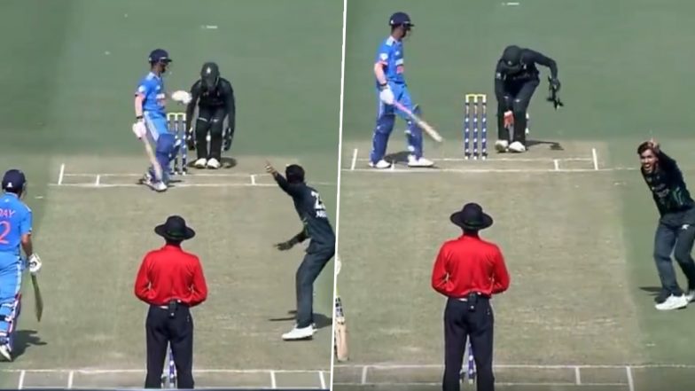 Pakistan Wicketkeeper Saad Baig Pulls Off Catch With His Legs During IND vs PAK U-19 Asia Cup 2023 Match, Video Goes Viral!