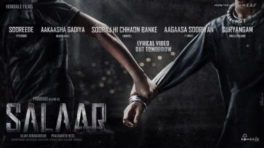 Salaar: Part 1 Ceasefire Song 'Sooraj Hi Chhaon Banke': First Track From Prabhas-Prashanth Neel's Movie to Be Out on THIS Date