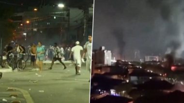 Riots Erupt in Brazilian City of Santos After Local Team's Relegation Following Defeat to Fortaleza (Watch Video)