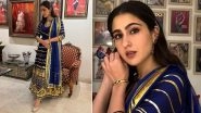 'Parchai and Prerna!' Sara Ali Khan Poses Like Mother Amrita Singh in Elegant Blue Ethnic Wear (View Pics)