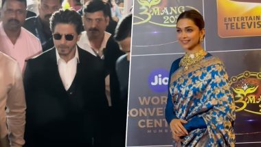 Umang 2023: Shah Rukh Khan and Deepika Padukone Grace the Event in Style (Watch Videos)