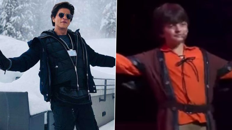 Shah Rukh Khan's Son AbRam Khan Mimics His Father's Iconic Open Arm Pose and It's Quite an Adorable Scene! (Watch Video)