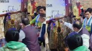 JP Nadda, Narendra Singh Tomar, and Madhya Pradesh Home Minister Narottam Mishra Offer Prayers at Shanichara Temple in Morena (Watch Video)