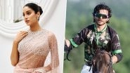 Shikhar Pahariya Calls Rumoured Girlfriend Janhvi Kapoor &lsquo;My Ladoooo&rsquo; As She Shares Photos Posing in Blush Saree With Pearl and Diamond Swarovski