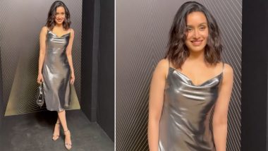 Oh-So-Sexy! Shraddha Kapoor Looks Party- Ready in a Cowl Neck Metallic Midi Dress (Watch Video)