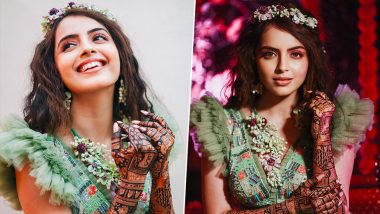 Inside Shrenu Parikh and Akshay Mhatre’s Mehendi Ceremony: Bride-To-Be Looks Ethereal in Heavily Embellished Green Outfit (See Pics)