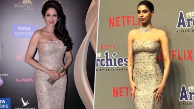 The Archies Screening: Khushi Kapoor Wears Mother Sridevi’s Iconic Gown at Film’s Premier (View Pics)