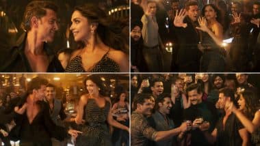 Fighter Song ‘Sher Khul Gaye’: Hrithik Roshan and Deepika Padukone Set the Party Vibe Ablaze in Siddharth Anand's Upcoming Aerial Film! (Watch Video)