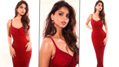 Suhana Khan Glams Up in a Figure-Hugging Spaghetti-Strapped Red Dress; The Archies Beauty Drops Pics on Insta From Photoshoot