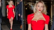 Sydney Sweeney Looks Smoking Hot in Fiery Red Cut-Out Mini Dress, Check Out Her Latest Picture Here!