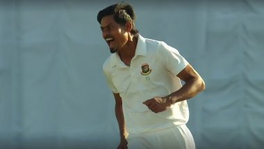 Taijul Islam’s Four-Wicket Haul Brings Victory in Sight of Bangladesh Against New Zealand in 1st Test; Kiwis End Day 4 at 113/7 in Pursuit of 332