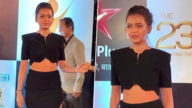 Lady In Black! Tejasswi Prakash Slays In Black Crop Top And Matching Pencil Skirt (Watch Video)