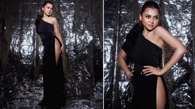 Tejasswi Prakash Raises Hotness Quotient in Black One Shoulder Thigh-High Cut Out Gown (View Pic)