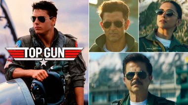 Fighter Teaser: From Aerial Fight Scenes to Bike Pose, Fans Compare Hrithik Roshan-Deepika Padukone's Film With Tom Cruise's Top Gun Movies!