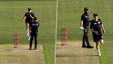 Tom Curran Intimidates Umpire, Almost Collides With Him While Practice Run-up on Pitch Before Being Handed Ban in BBL 2023-24 (Watch Video)
