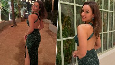 Triptii Dimri Gives Major Christmas Outfit Inspo in Green Shimmery Backless Cut-Out Gown, See Her Stunning Pictures Here!