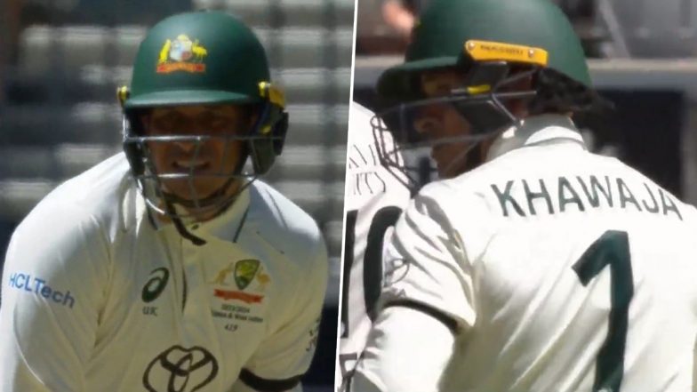 Usman Khawaja Spotted With Black Armband After Being Stopped from Wearing ‘Pro-Palestine Shoes’ in AUS vs PAK 1st Test 2023 (View Photo)