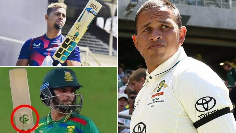 Usman Khawaja Hits Out at ICC for ‘Double Standards’ After Ban on His Dove Logo, Shares Social Media Post on Cricketers With Symbols on Their Bats