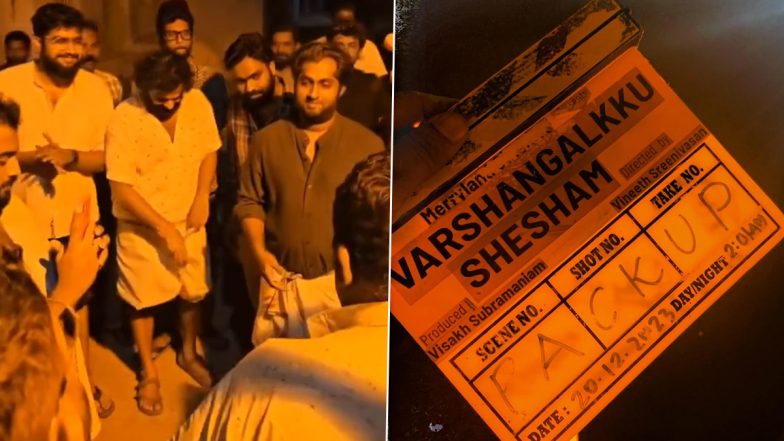 Varshangalkku Shesham: It's a Wrap for Pranav Mohanlal, Nivin Pauly and Vineeth Sreenivasan's Film; First Look Poster Dropping Soon (Watch Video)