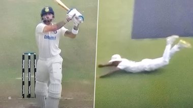 Virat Kohli Wicket Video: Watch Kagiso Rabada Take Stunning Diving Catch to Dismiss Indian Batter During IND vs AUS 1st Test 2023