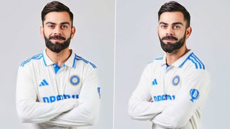 Virat Kohli Headshot in Indian Cricket Team Jersey Ahead of IND vs SA 1st Test 2023 Goes Viral