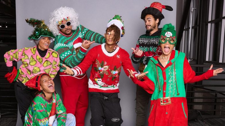 Will Smith, Jada Pinkett Smith, and Family Spread Festive Fun in Goofy Christmas Outfits and Silly Poses! (View Pics)