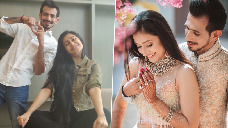 ‘You Complete Me!’ Yuzvendra Chahal Pens Heartfelt Post, Shares Romantic Pictures to Wish Wife Dhanashree Verma on Their Wedding Anniversary