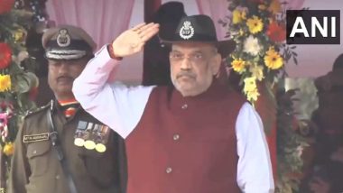 BSF Rising Day 2023: Union Home Minister Amit Shah Honours Fallen Heroes at BSF's 59th Raising Day in Jharkhand' Hazaribagh (Watch Video)