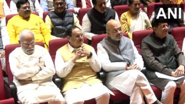 Rajasthan, Madhya Pradesh, Chhattisgarh CM Selection: BJP Appoints Rajnath Singh, Saroj Pandey, Vinod Tawde as Central Observers to Pick Chief Ministers