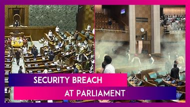 Parliament Security Breach: Two People Jump From Visitors’ Gallery In Lok Sabha, Causes Commotion Inside House On Anniversary Of 2001 Parliament Attack