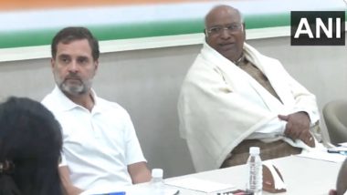 Lok Sabha Elections 2024: Mallikarjun Kharge, Rahul Gandhi Hold Meeting With Bihar Congress Leaders, Discuss Strategy for Upcoming Polls (Watch Video)