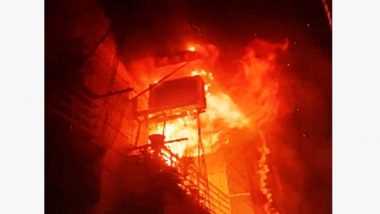 Andhra Pradesh Fire: Massive Blaze Erupts at Indus Hospitals in Visakhapatnam (Watch Video)