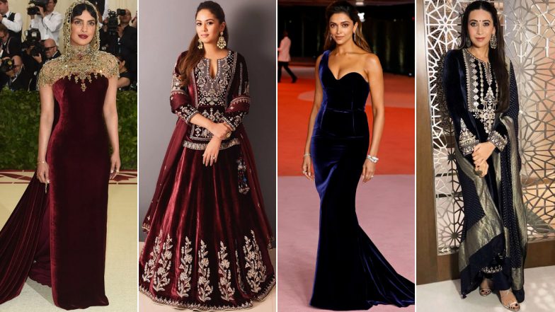 From Deepika Padukone to Priyanka Chopra, B-town Beauties are in Love with Velvet Attire Since Forever!