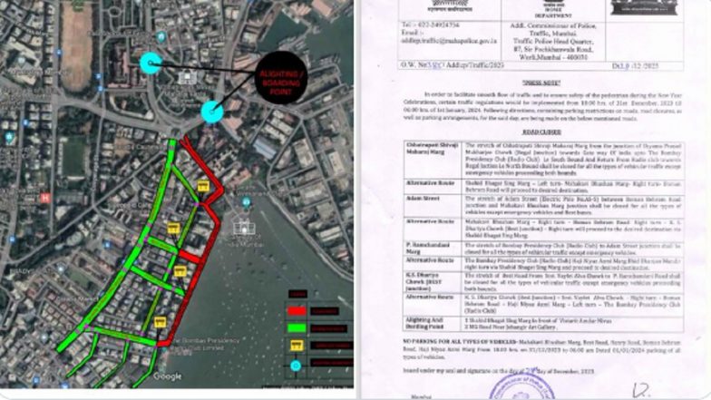 New Year 2024 Mumbai Police Issues Traffic Advisory For December 31   Traffic Adv 784x441 