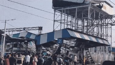 West Bengal: Three Feared Dead, Several Others Injured After Water Tank Collapses at Burdwan Railway Station (Watch Videos)