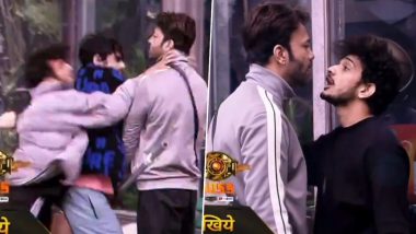 Bigg Boss 17: Munawar Faruqui Grabs Vicky Jain’s Collar As the Duo Gets Into UGLY Physical Fight (Watch Video)