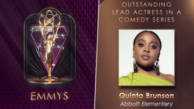 75th Primetime Emmy Awards: Quinta Brunson Wins ‘Outstanding Lead Actress in a Comedy Series’ for Abbott Elementary (Watch Video)