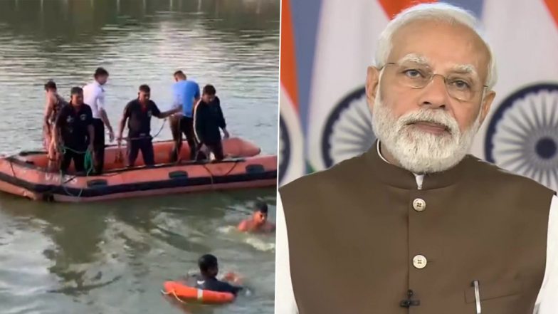 Vadodara Boat Capsize: PM Narendra Modi Expresses Grief Over Loss of Lives in Harni Lake Boat Accident, Announces Ex-Gratia For Victims